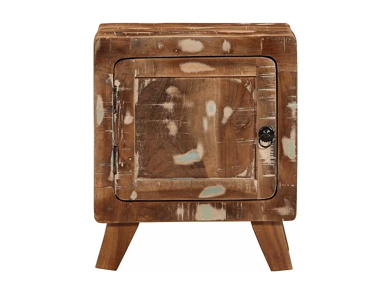 Mesita de noche 40x32x46 cm madera maciza reciclada