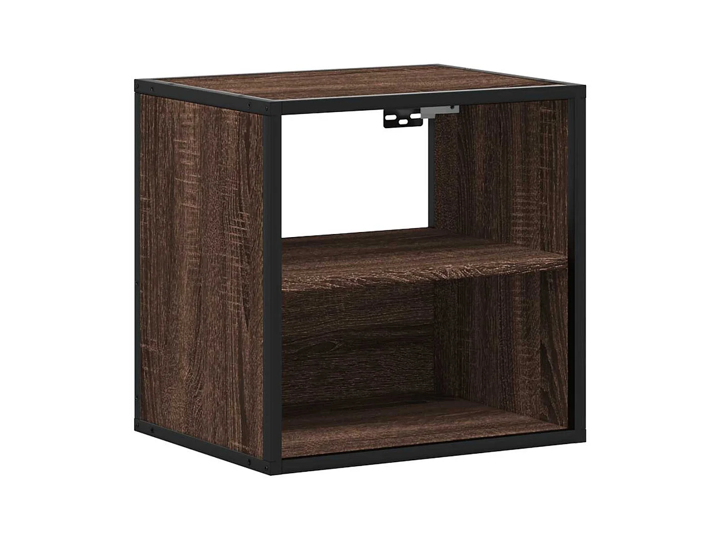 Table de chevet murale chêne marron 40x31x39,5 cm
