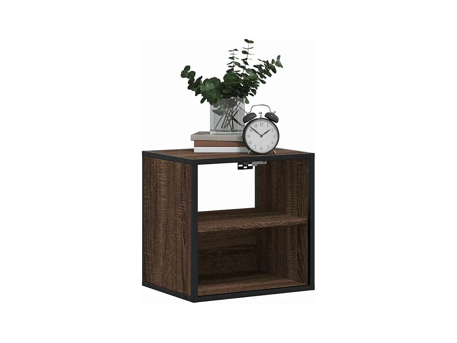 Table de chevet murale chêne marron 40x31x39,5 cm
