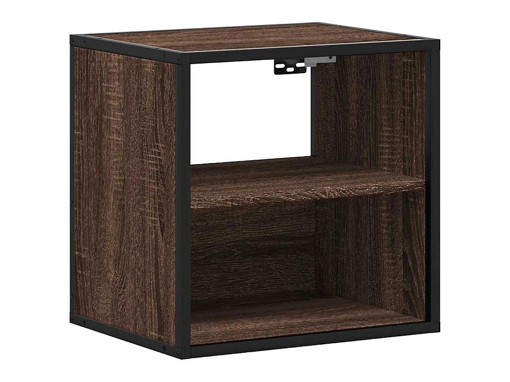 Table de chevet murale chêne marron 40x31x39,5 cm