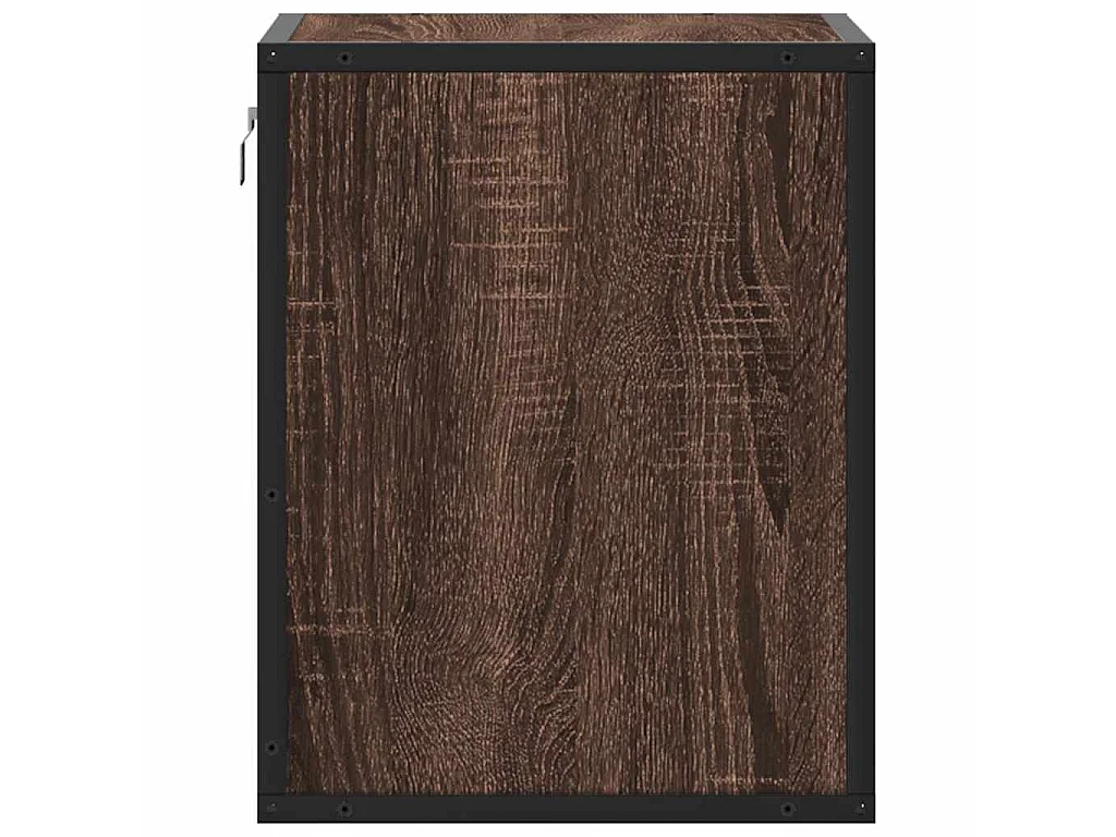 Table de chevet murale chêne marron 40x31x39,5 cm