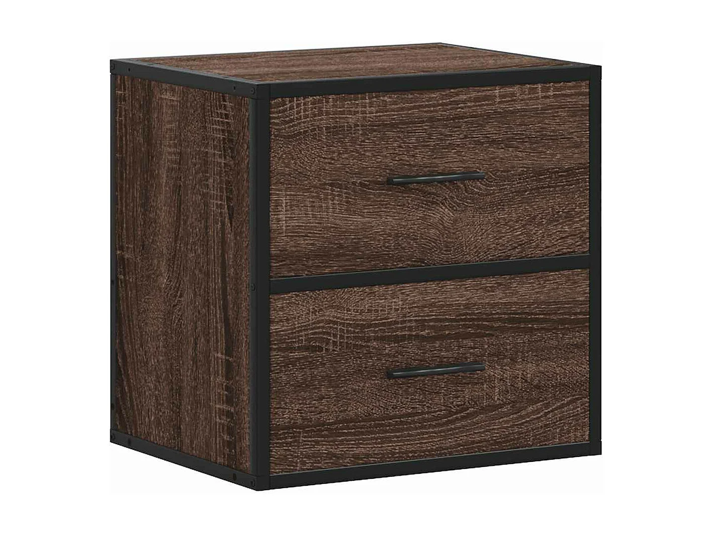 Table de chevet murale chêne marron 40x31x39,5 cm