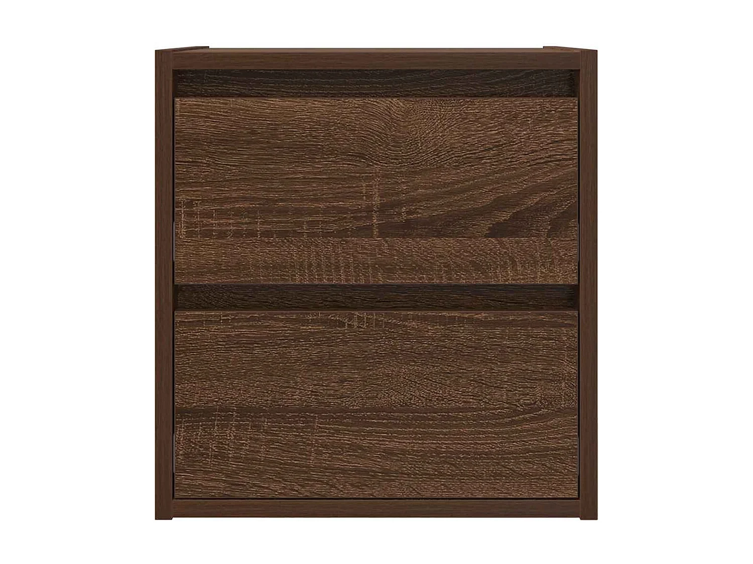 Table de chevet murale chêne marron 38x34x40 cm