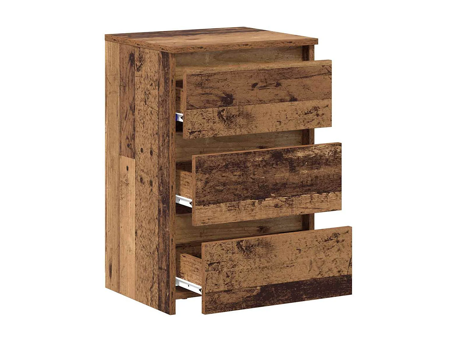 Tables de chevet 2 pcs vieux bois 40x35x62,5 cm bois ingénierie