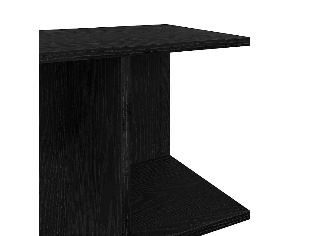 Nachttische 2 Stk. Schwarz Eichen-Optik 46,5x29x61 cm