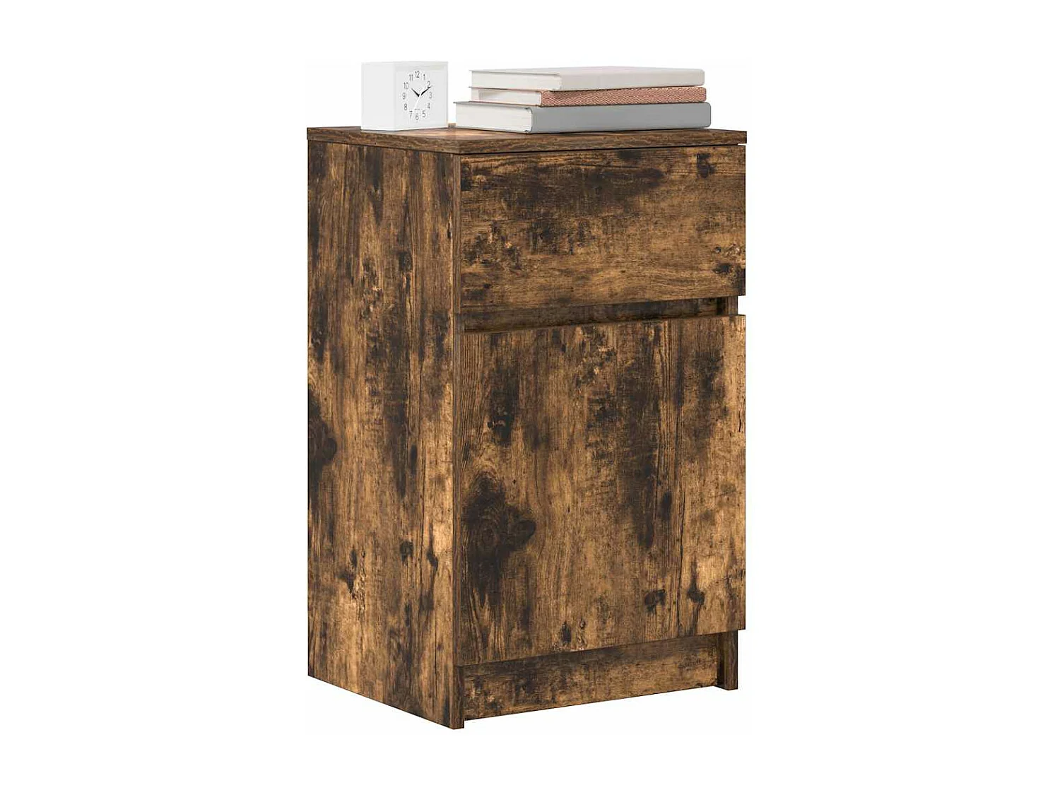 Table de chevet Chêne fumé 39x35x65 cm Bois d'ingénierie