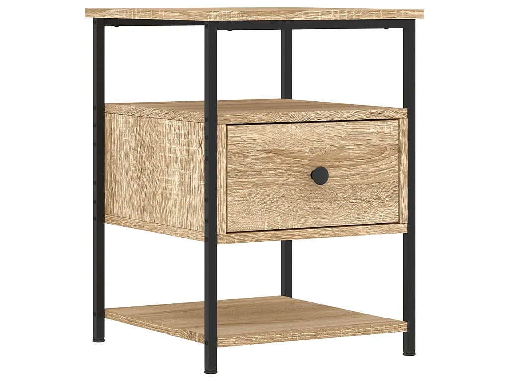 Nachtkastje 40x42x56 cm bewerkt hout sonoma eikenkleurig