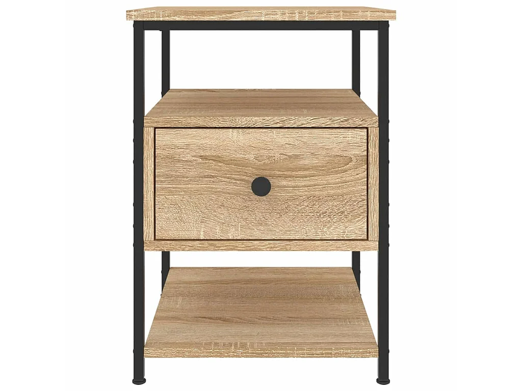 Nachtkastje 40x42x56 cm bewerkt hout sonoma eikenkleurig