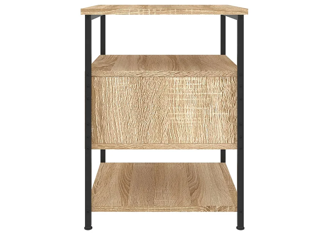 Nachtkastje 40x42x56 cm bewerkt hout sonoma eikenkleurig
