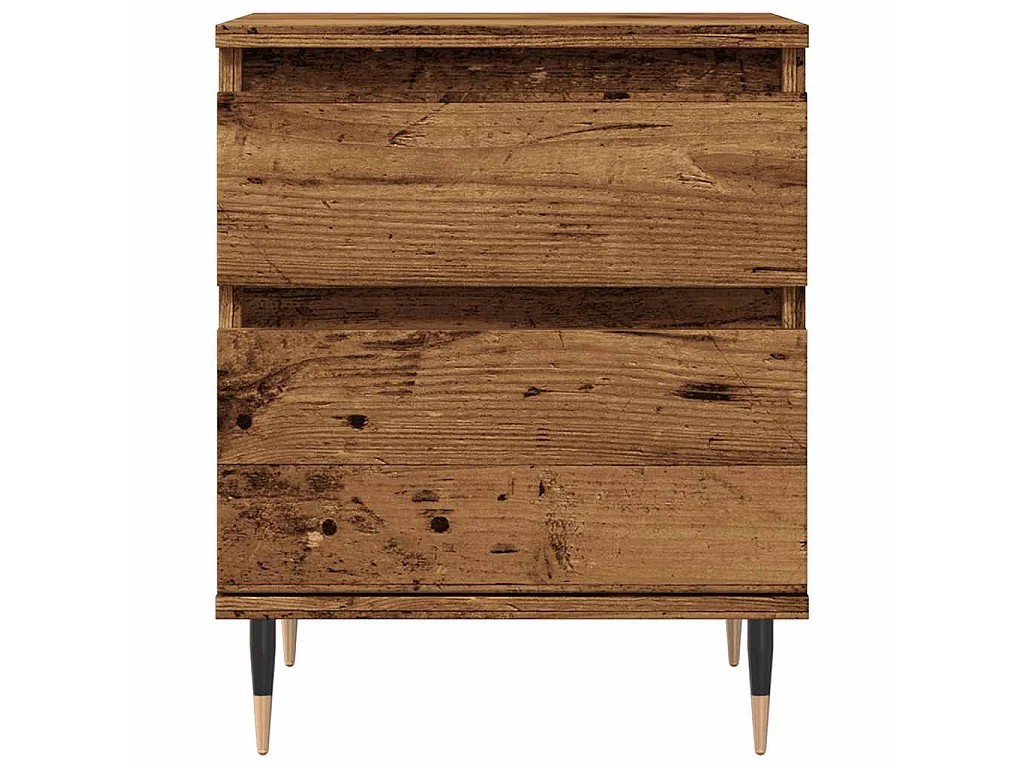Comodini 2pz Legno Antico 40x35x50 cm in Legno Multistrato