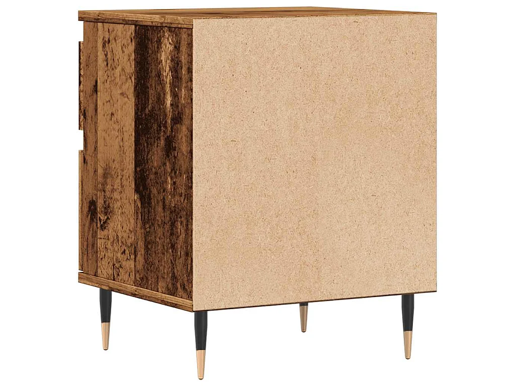 Comodini 2pz Legno Antico 40x35x50 cm in Legno Multistrato