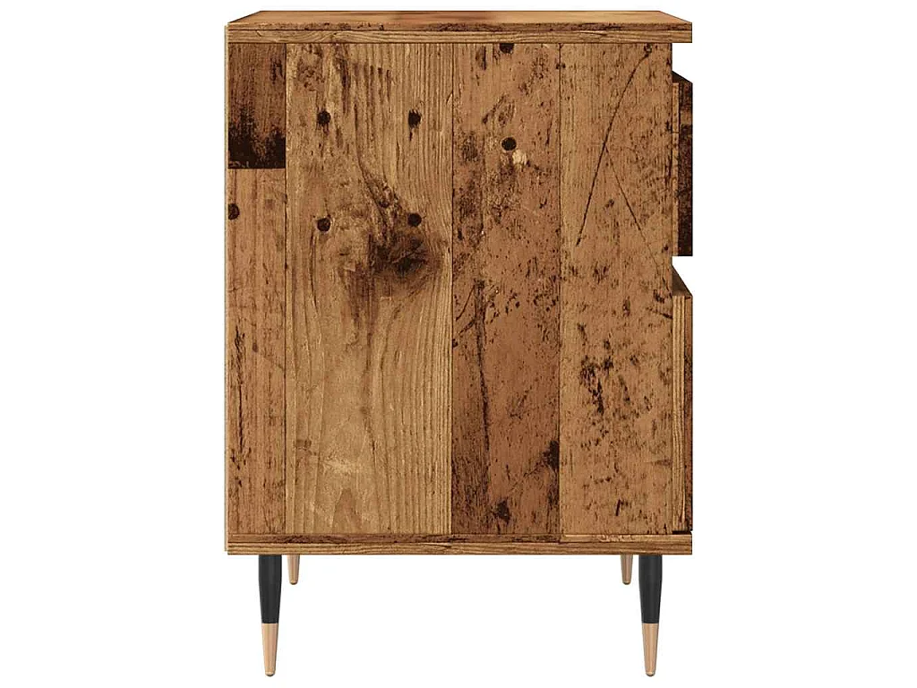 Comodini 2pz Legno Antico 40x35x50 cm in Legno Multistrato