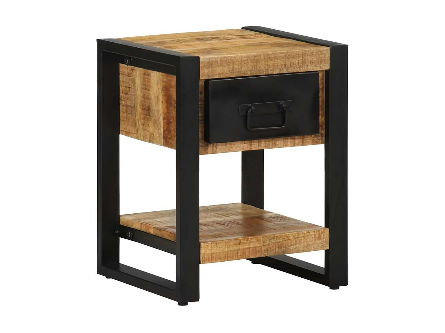 Tables de chevet 2 pcs bois de manguier massif brut