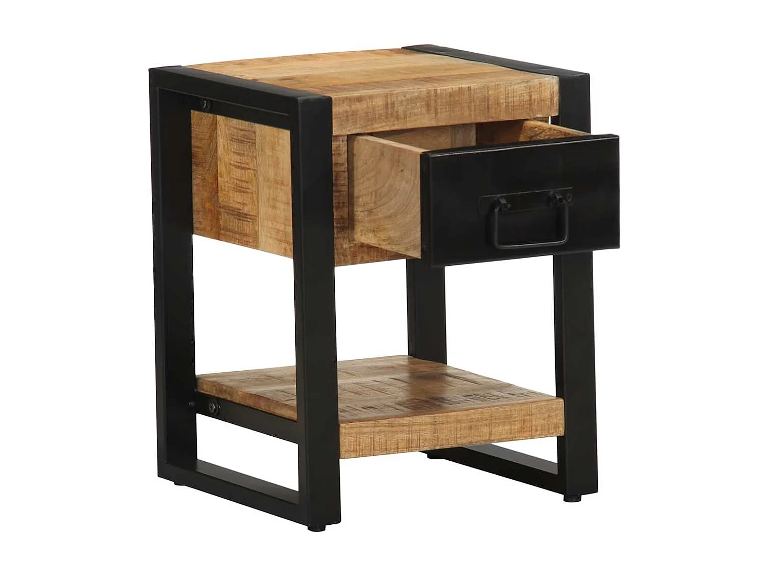 Tables de chevet 2 pcs bois de manguier massif brut