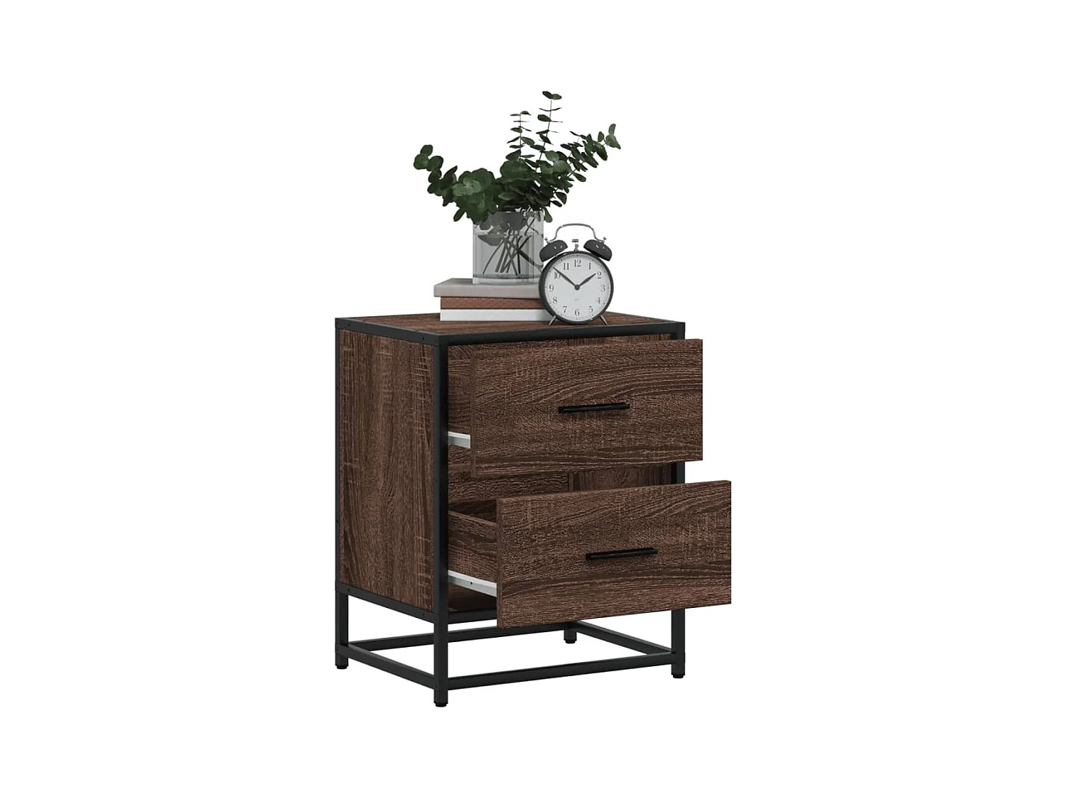 Table de chevet chêne marron 40x31x50 cm bois d'ingénierie