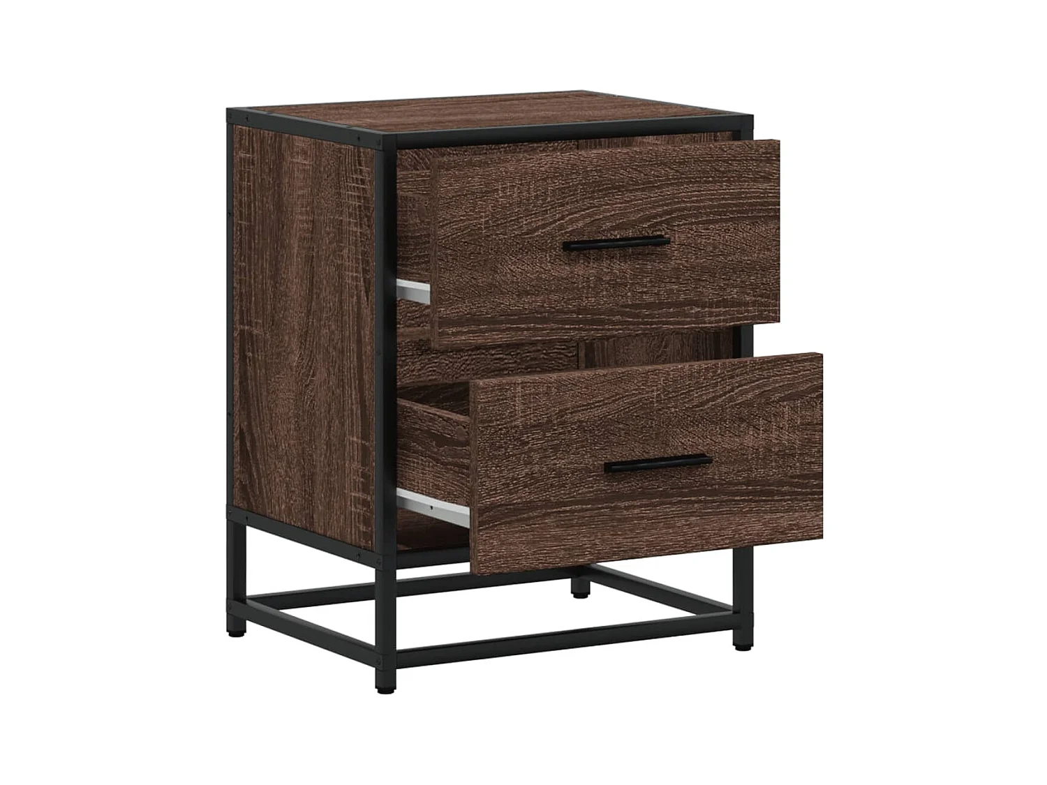 Table de chevet chêne marron 40x31x50 cm bois d'ingénierie