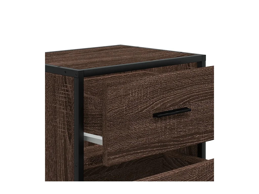 Table de chevet chêne marron 40x31x50 cm bois d'ingénierie