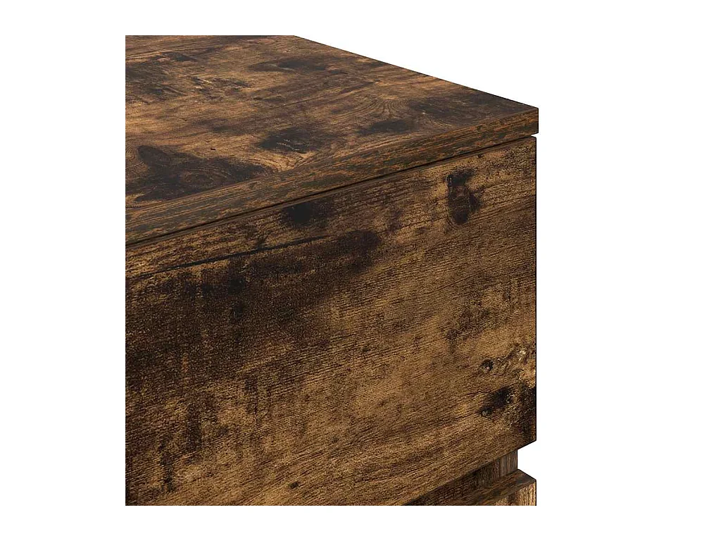 Tables de chevet avec 3 tiroirs 2 pcs chêne fumé 39x35x65 cm