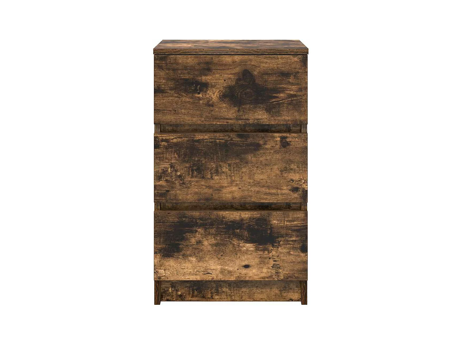 Tables de chevet avec 3 tiroirs 2 pcs chêne fumé 39x35x65 cm
