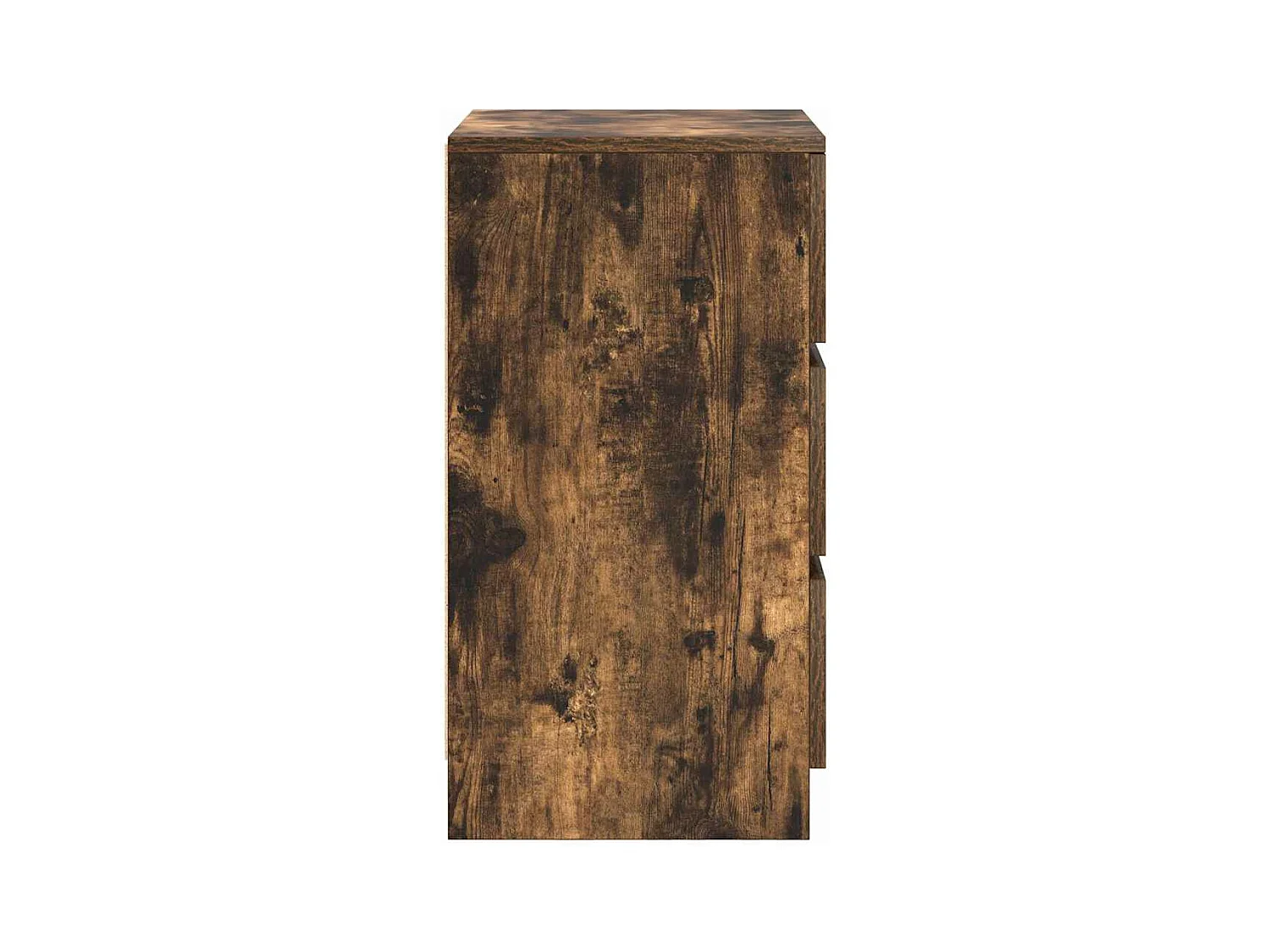 Tables de chevet avec 3 tiroirs 2 pcs chêne fumé 39x35x65 cm