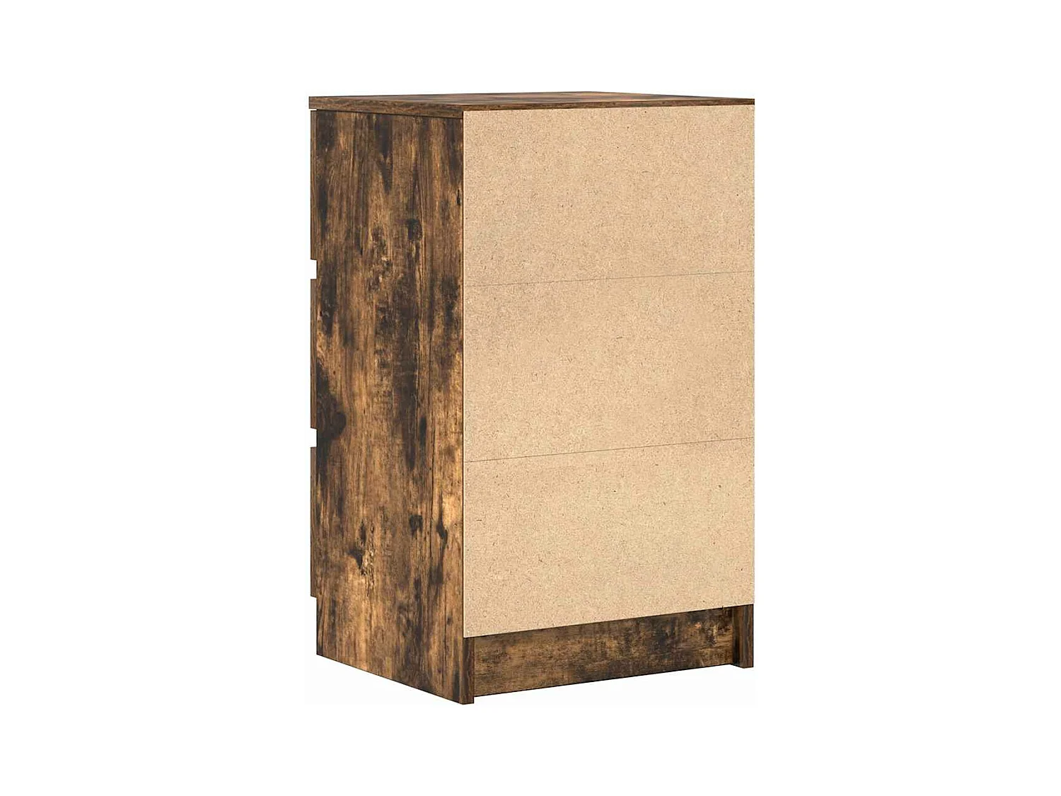 Tables de chevet avec 3 tiroirs 2 pcs chêne fumé 39x35x65 cm