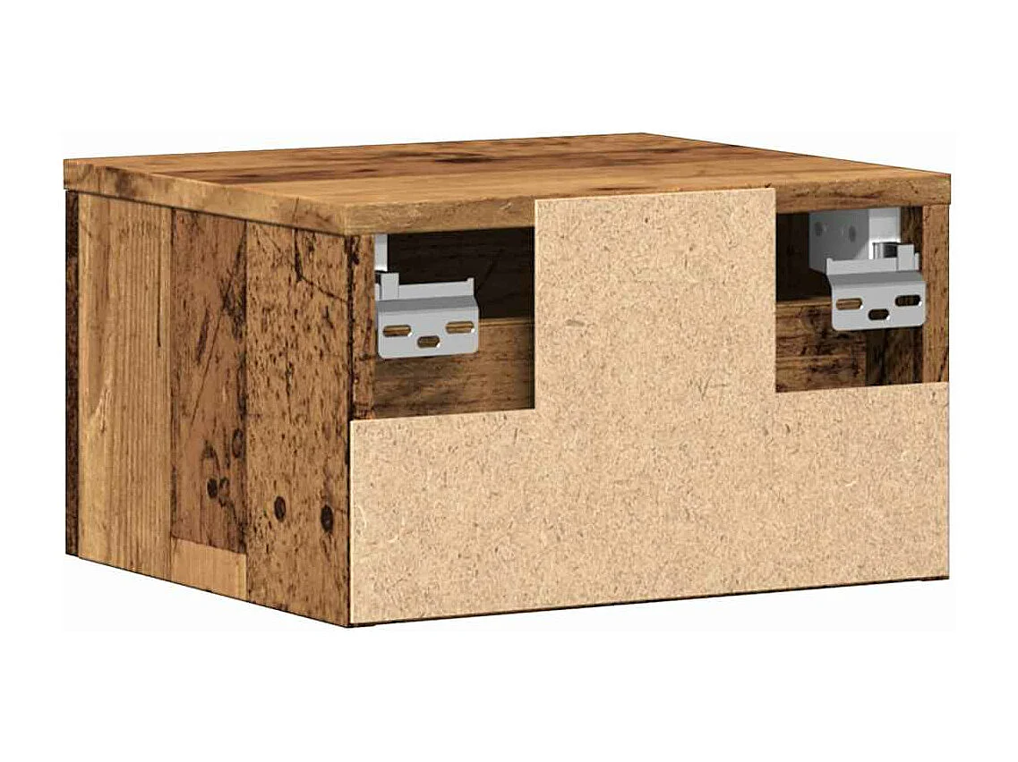 Wand-Nachttische 2 Stk. Altholz-Optik 34x30x20 cm