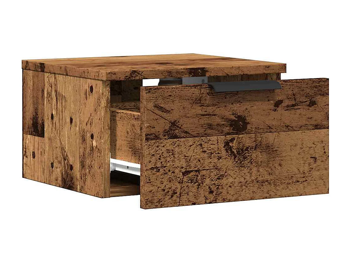 Tables de chevet murales 2 pcs vieux bois 34x30x20 cm