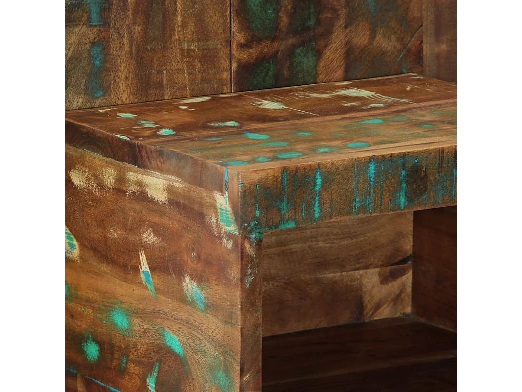 Nachtkastje 50x27x50 cm massief gerecycled hout meerkleurig