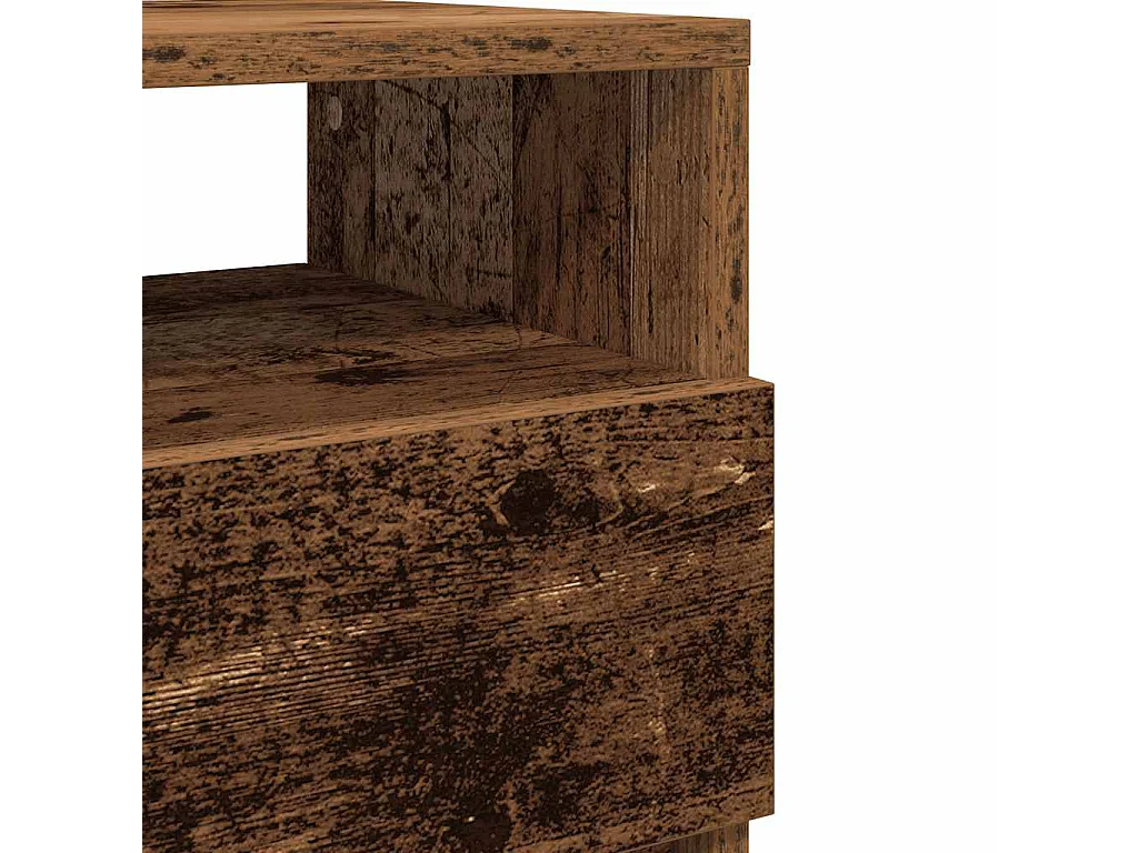 Tables de chevet 2 pcs avec 2 tiroirs vieux bois 40x33x60 cm