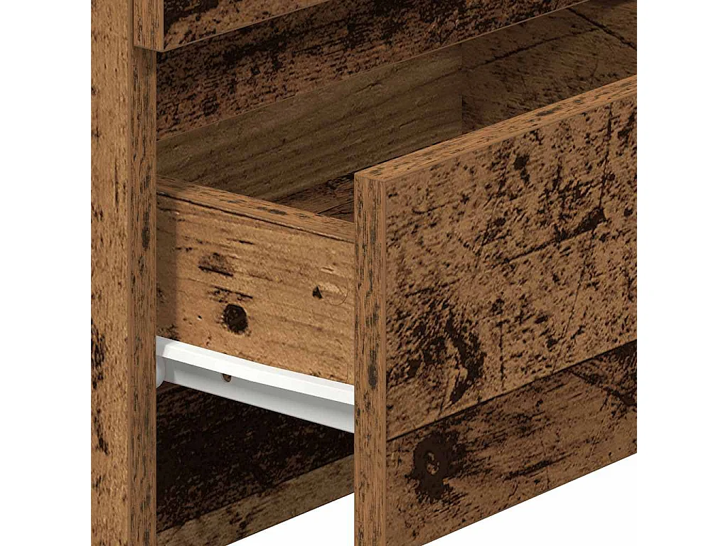 Nachttische 2 Stk. mit 2 Schubladen Altholz-Optik 40x33x60 cm
