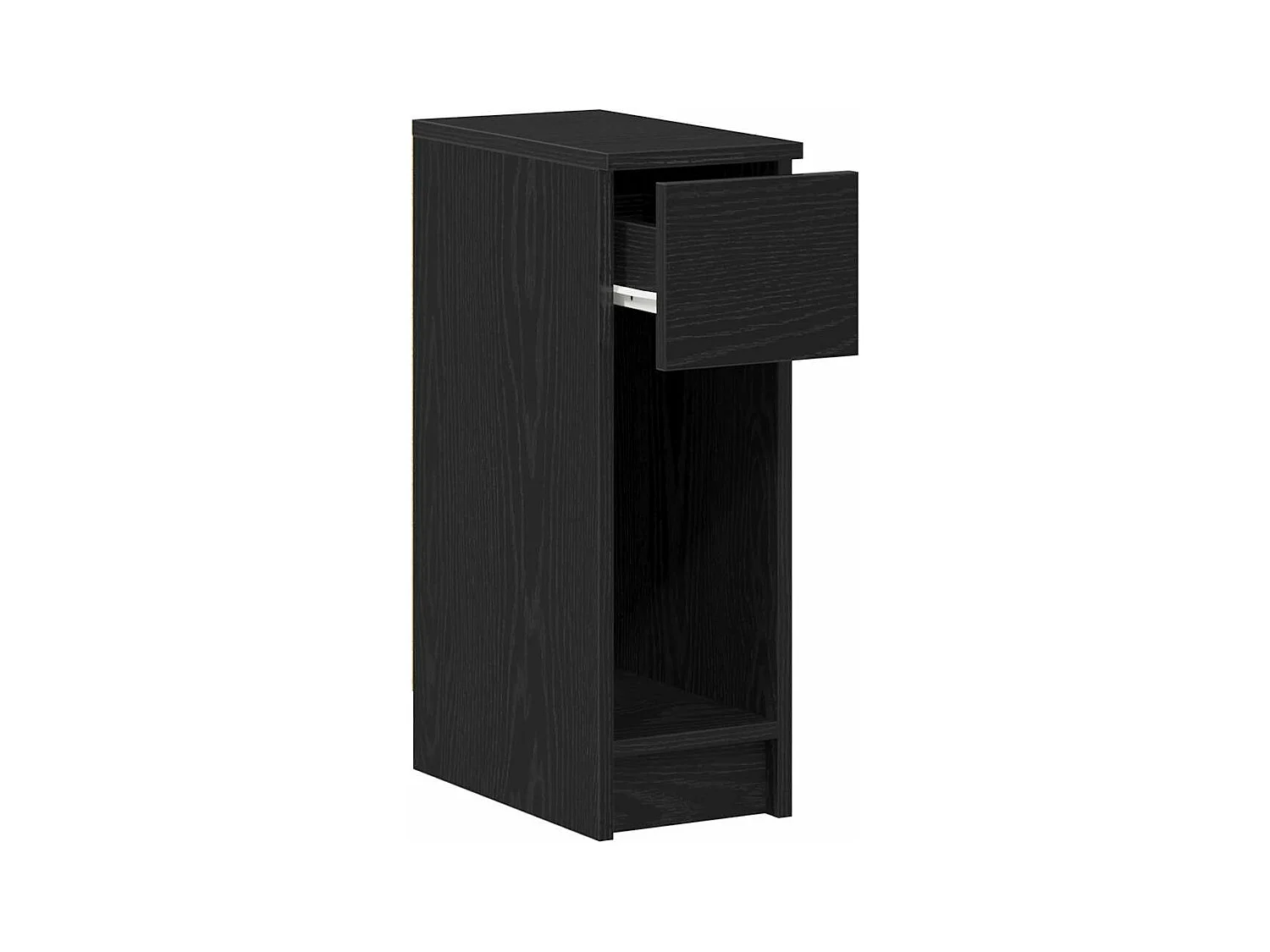 Tables de chevet avec tiroir 2 pcs chêne noir 20x36x60 cm