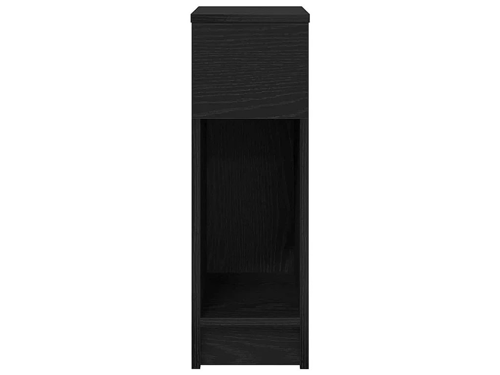 Tables de chevet avec tiroir 2 pcs chêne noir 20x36x60 cm