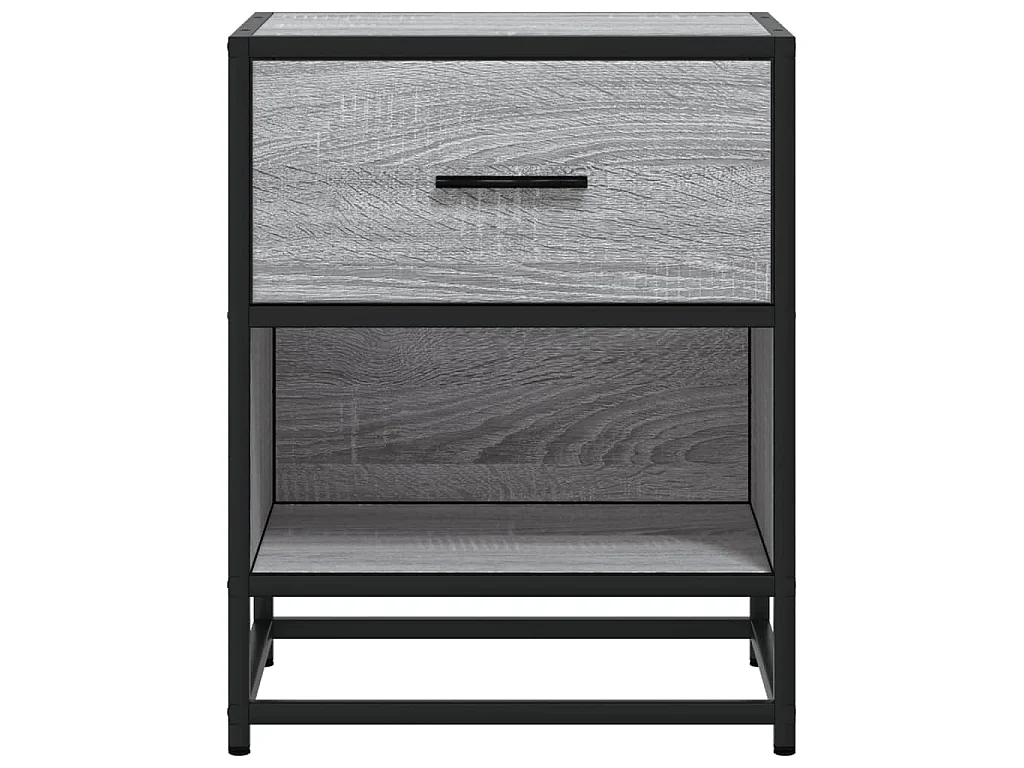 Table de chevet sonoma gris 40x31x50 cm bois d'ingénierie