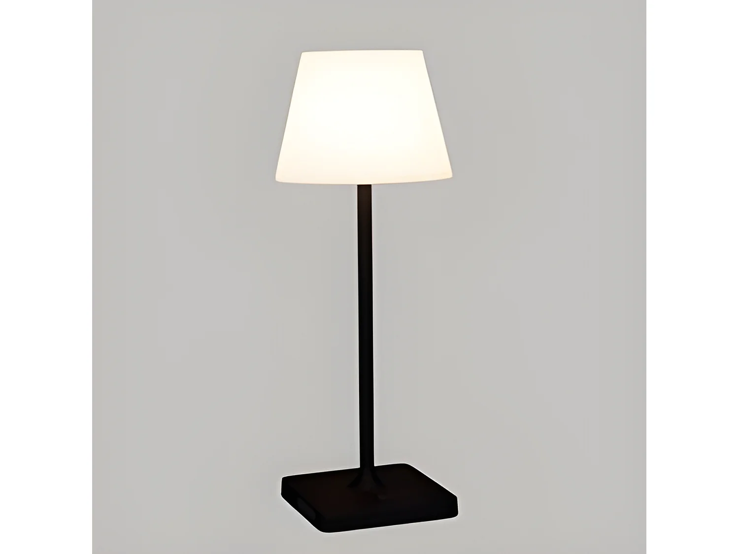 Lampe à poser d'extérieur coloris Blanc - Diamètre 15 x Hauteur 39 cm