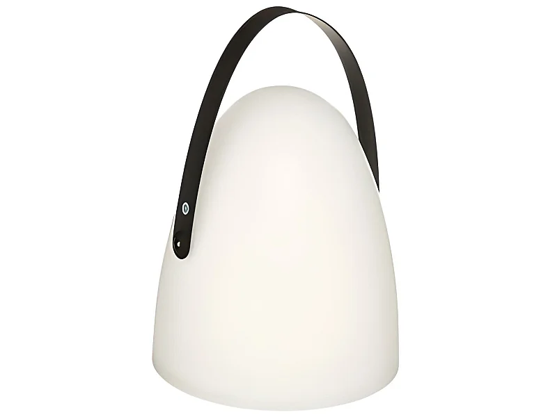 Lampe extérieure en fer / polypropylène coloris blanc - Diamètre 21 x Hauteur 30 cm