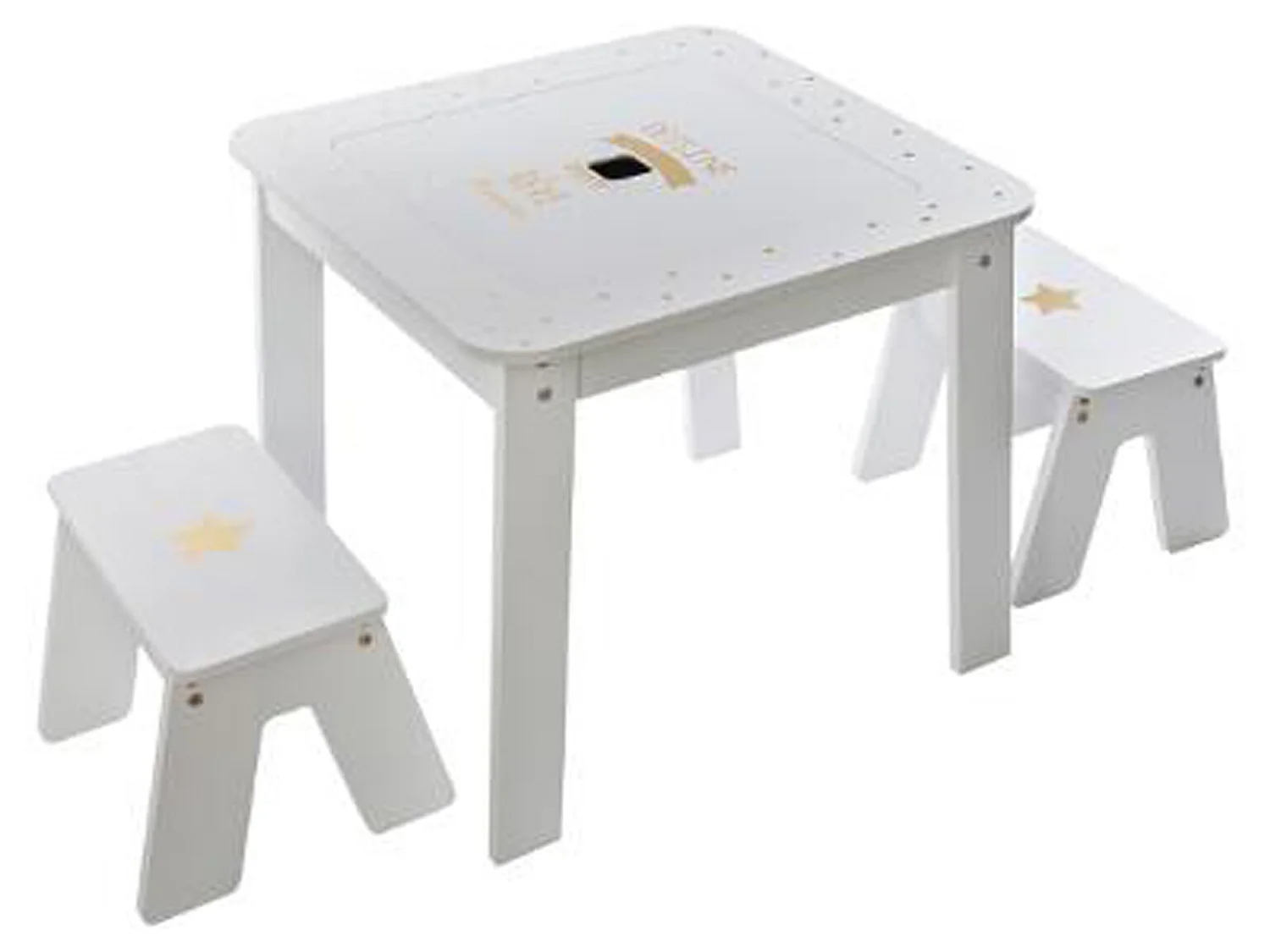 Ensemble table et 2 chaises pour enfant coloris multicolore