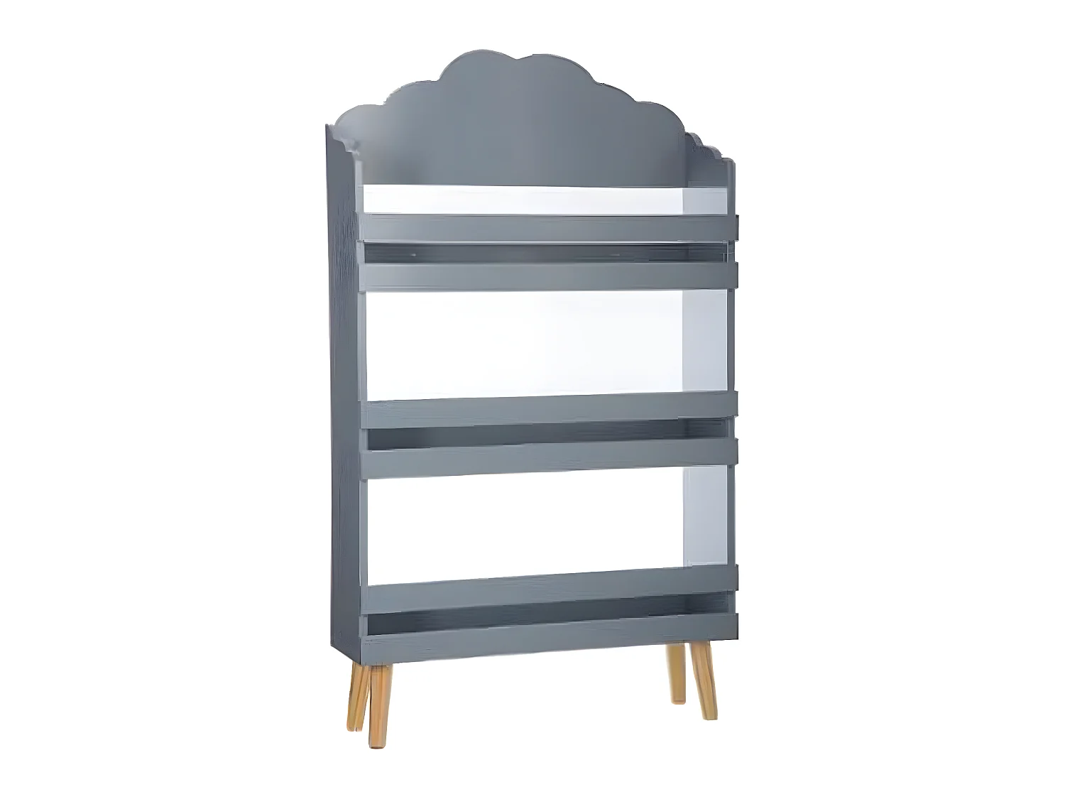 Bibliothèque coloris Gris en bois - Dim : L58 x l100 x H18 cm