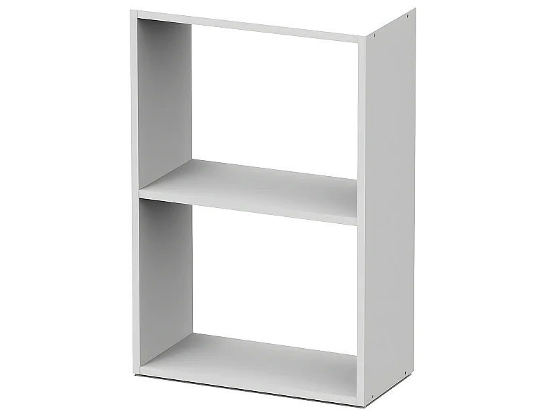 Etagère de bureau 2 niveaux coloris blanc - Hauteur 75 x Longueur 50 x Profondeur 24.5 cm