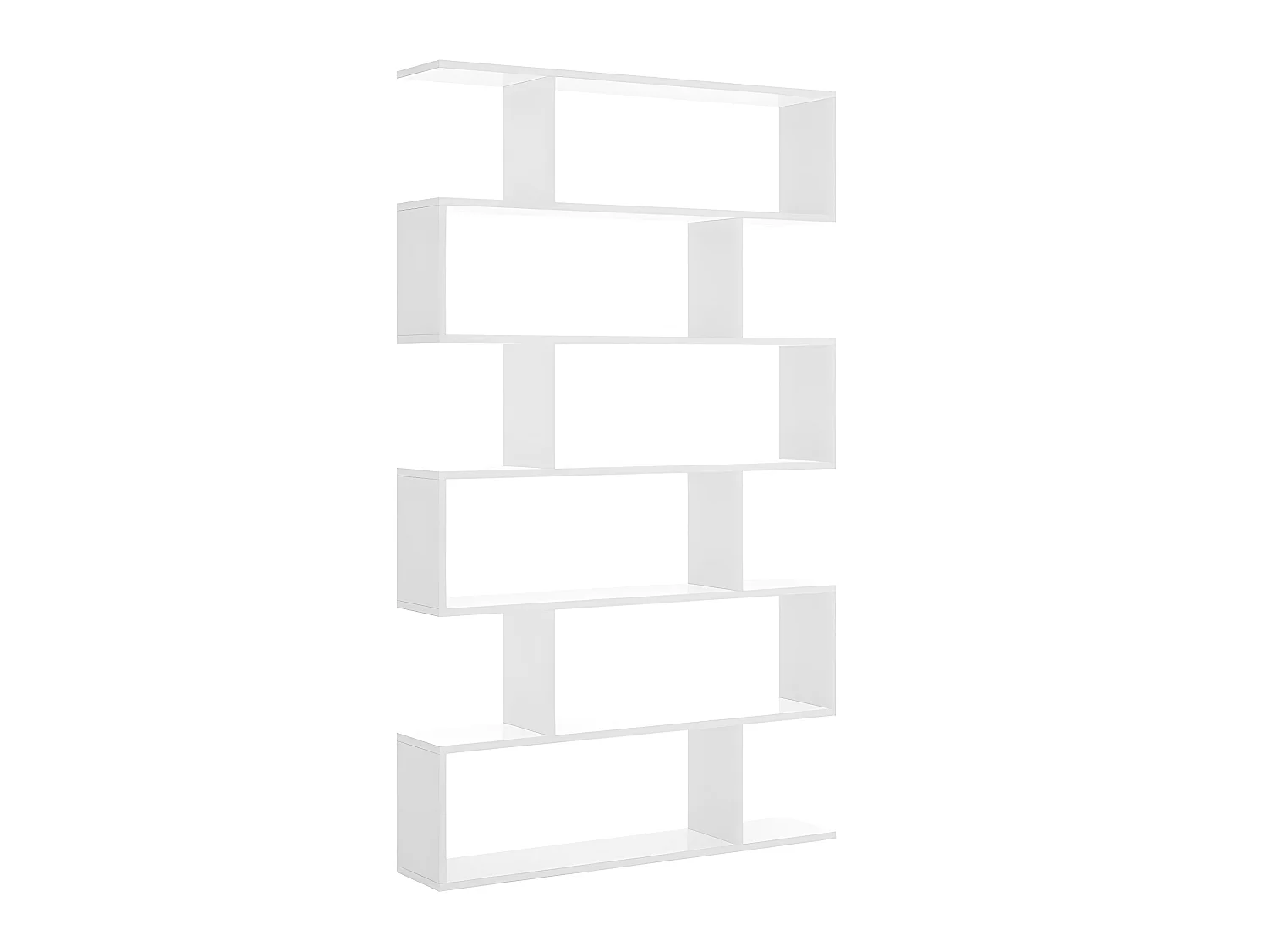 Étagère polyvalente Séparateur coloris blanc brillant - Longueur 80 x Profondeur 25 x Hauteur 190 cm