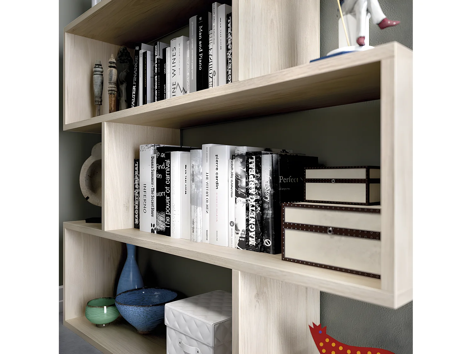 Étagère polyvalente Séparateur coloris naturel - Longueur 110 x Profondeur 25 x Hauteur 96 cm