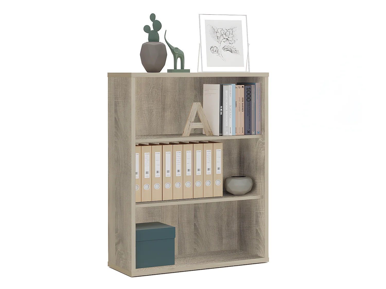 Étagère de bureau coloris Cambrian - Hauteur 99.5 x Longueur 75.5 x Profondeur 33 cm