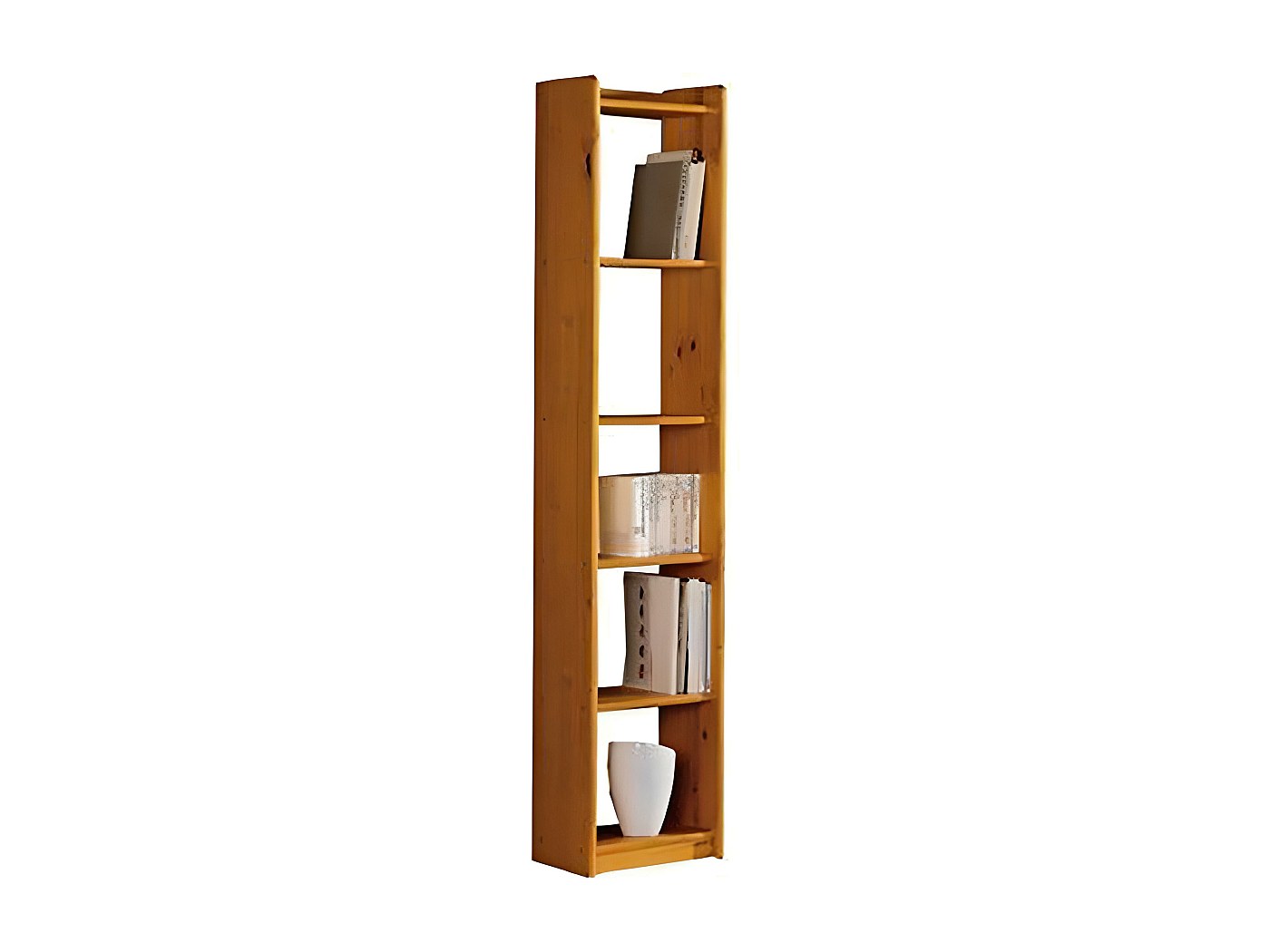 937302& Bibliothèque/Meuble à livres Marron miel 50x35x125,5 cm - Bois - Bois de pin massif - Maison