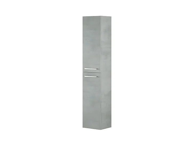 Colonne Salle de bain suspendue avec 2 portes décor béton - 150 x 30 x 25 cm