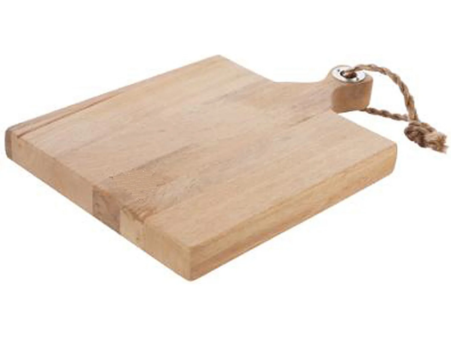 Planche à découper rectangle en bois avec poignée - Dim : L 38 x l 26.5 x h 3.5 cm