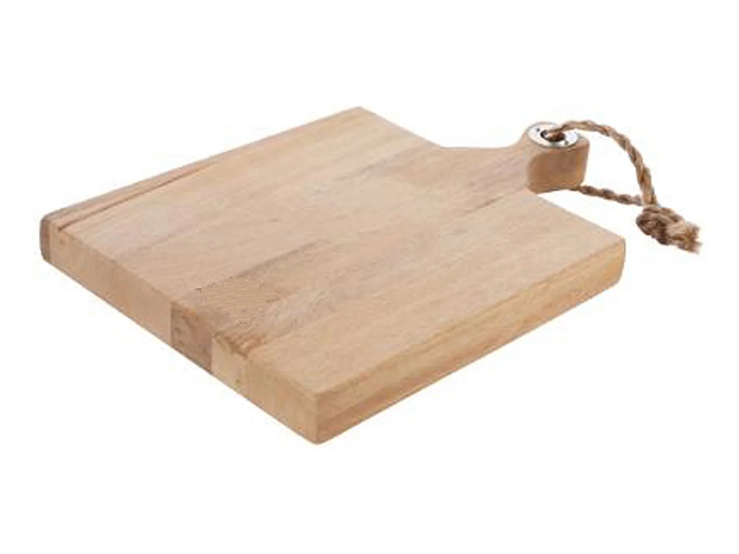 Planche à découper rectangle en bois avec poignée - Dim : L 38 x l 26.5 x h 3.5 cm