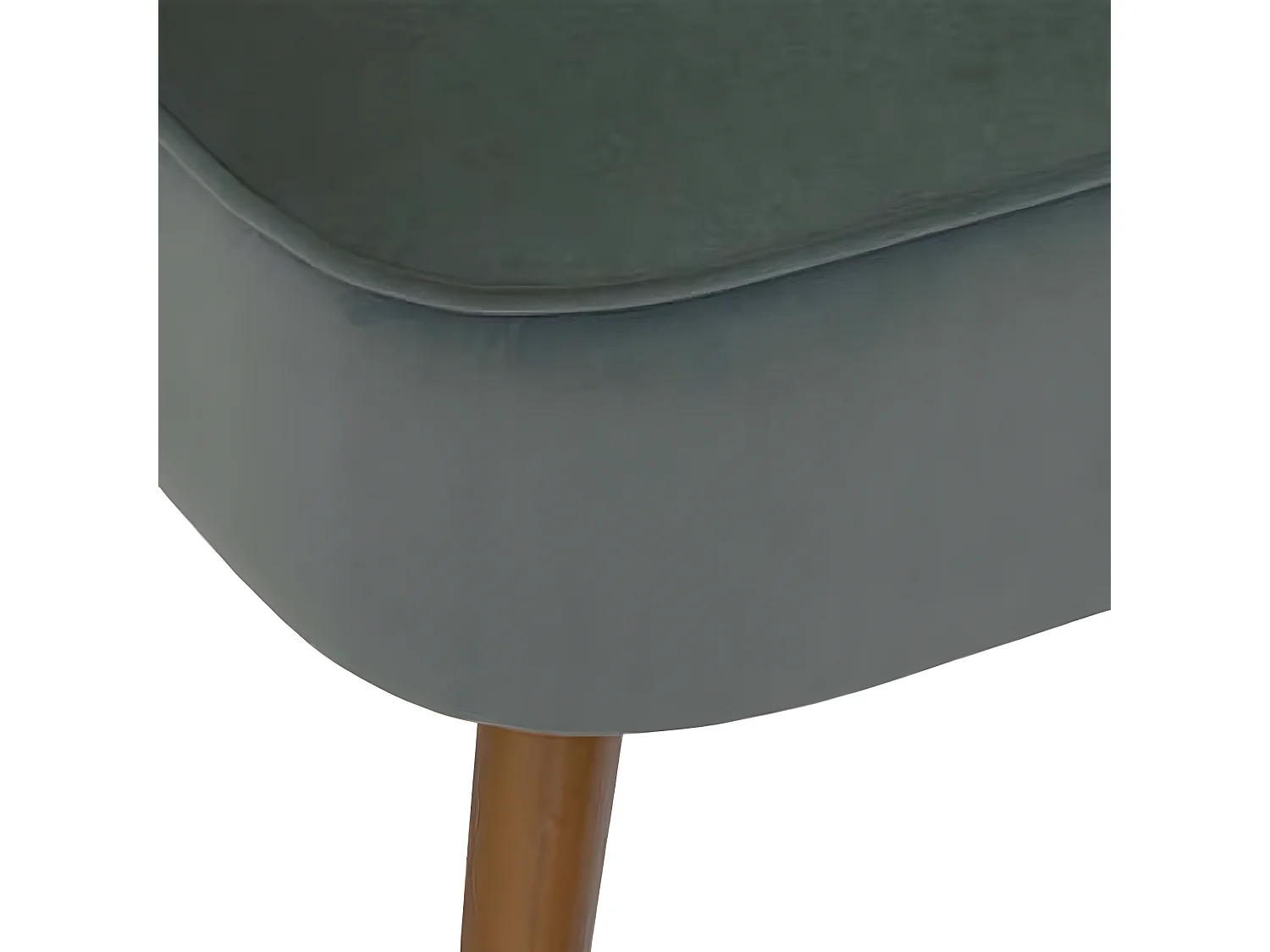 Fauteuil en velours et bois de pin coloris vert céladon - Longueur 78 x Profondeur 72 x Hauteur 71 cm