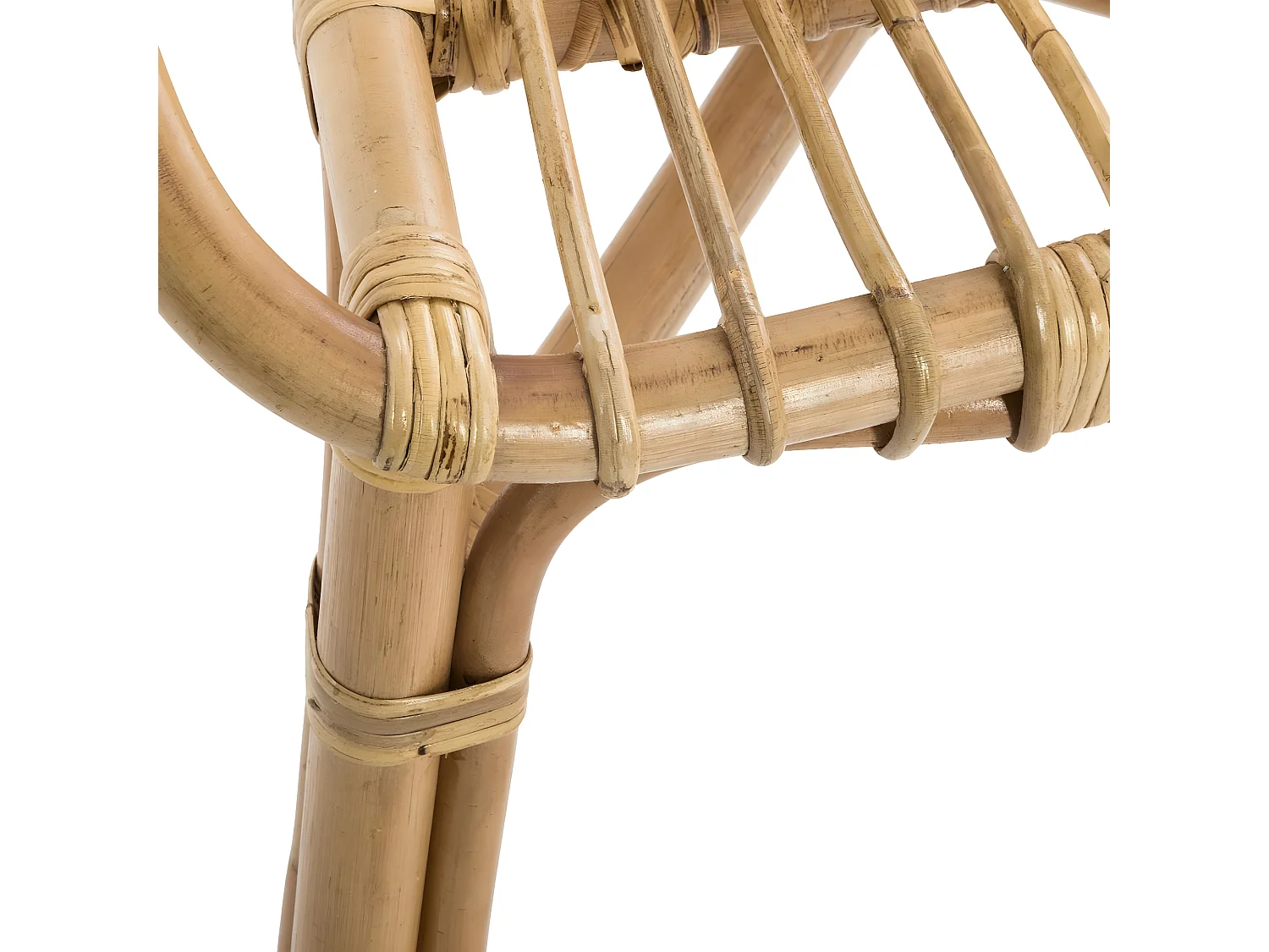 Fauteuil naturel en rotin - L. 56 x l. 63 x H. 80 cm