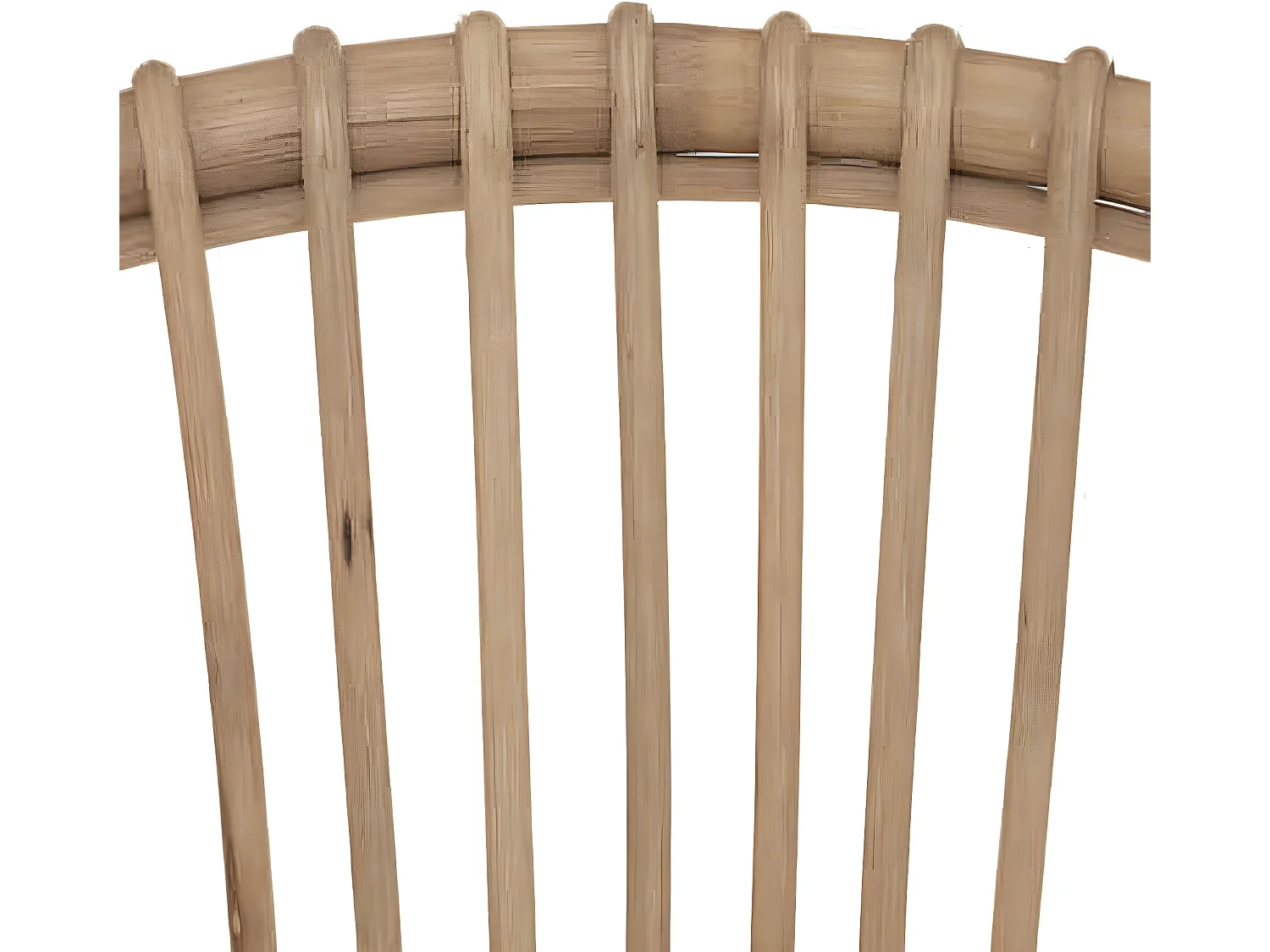 Fauteuil en rotin coloris naturel - Longueur 60 x Profondeur 68 x Hauteur 77 cm