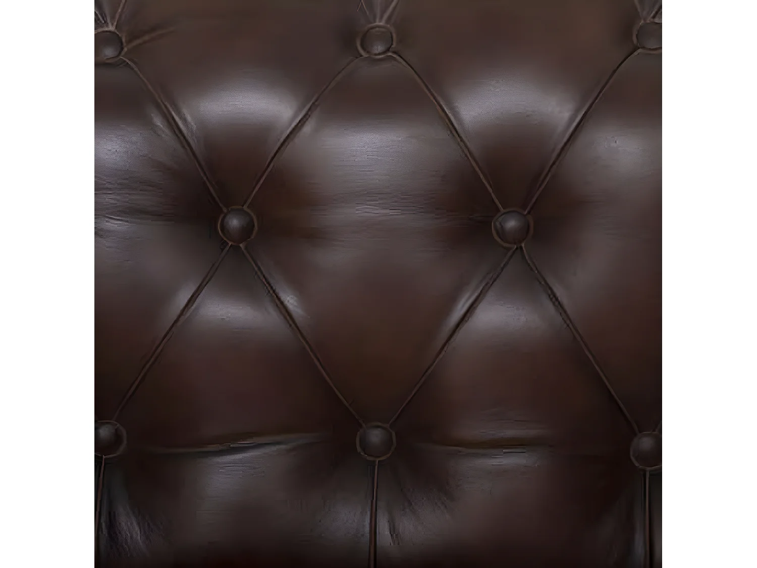 Fauteuil en cuir coloris marron - Longueur 93 x Profondeur 84 x Hauteur 74 cm