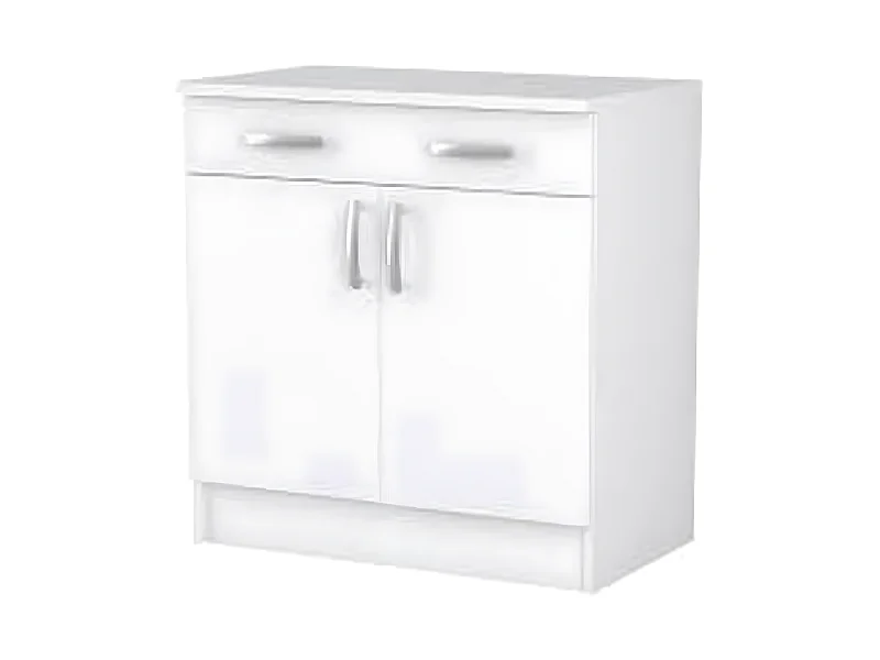 Bas de cuisine coloris blanc - Dim : 80,1 x 85 x 60 cm